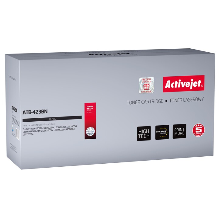 Activejet ATB-423BN TonerkartuschefürBrother-Drucker; Brother TN-423BK-Ersatz; Höchste; 6500 Seiten; Schwarz