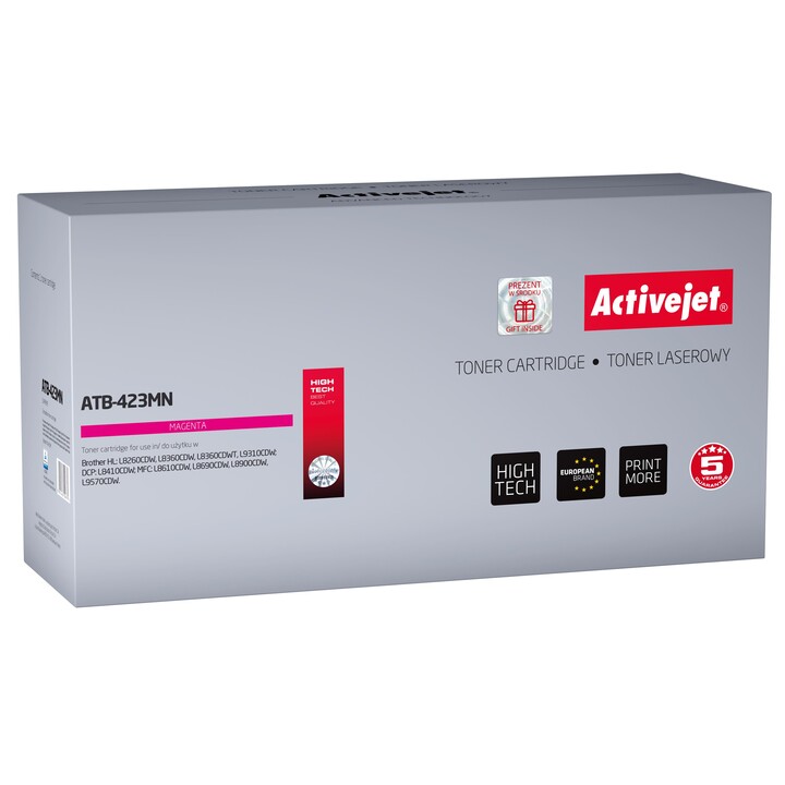 Activejet Cartouche de toner ATB-423MN (remplacement Brother TN-423M ; Supreme ; 4000 pages ; rouge)