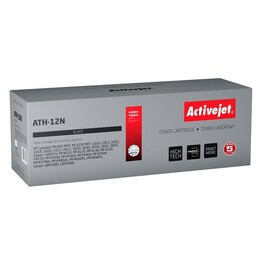 Activejet ATH-12N SchwarzfürHP Drucker; HP 12A Q2612A, Canon FX-10, Canon CRG-703 Ersatz; Höchste; 2300 Seiten; Schwarz