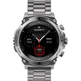 Reloj inteligente Garett Atom de acero plateado
