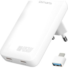 Chargeur FlatPlug Dual 45 W GaN 2xUSB-C blanc