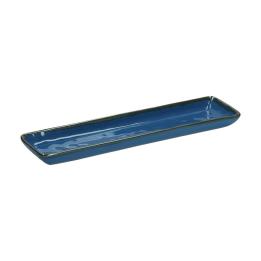 Set of 4 Rectangular Trays, Concerto Blu Avio - Navy Blue, 32 x 8 cm