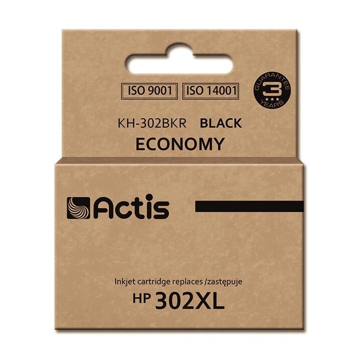Cartucho Actis KH-302BKR para padrão HP 302XL F6U68AE compatível com Hewlett Packard - Kompatibel - Tintenpatrone Preto 1 unidad