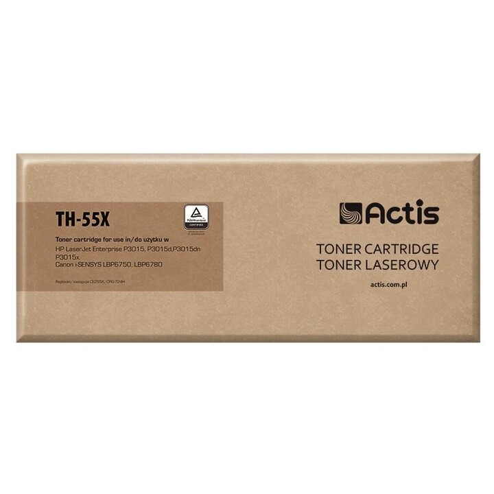 Actis Cartouche toner TH-55X (remplacement HP 55X CE255X, Canon CRG-724H ; Standard ; 12500 pages ; noir)