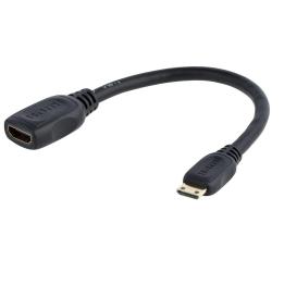 Cable mini hdmi a hdmi startech 0.125m - macho - hembra - negro