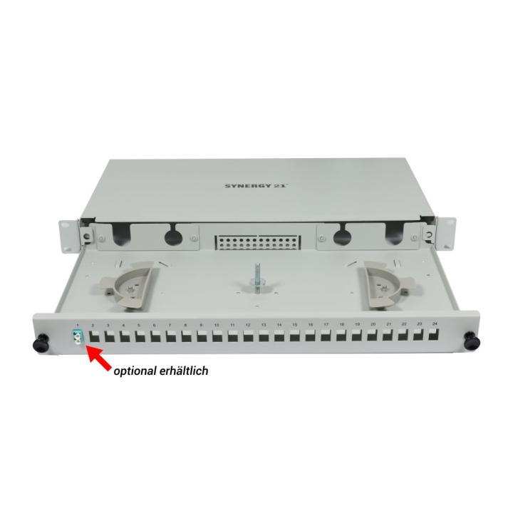 Fiber-Optic Patch Panel with 12 LC Duplex Jacks