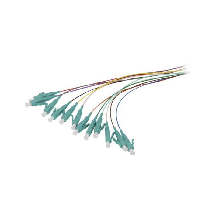 LWL-Patchpanel Spleisbox,19", 6xLC-Duplex-Buchsen, OM3, 50/125u Multimode, incl.Pigtails, Lichtgrau, Synergy 21,