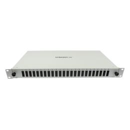 LWL-Patchpanel 24xSC-Duplex-Buchsen, 19", OS2, 9/125u Singlemode, Lichtgrau, Synergy 21,