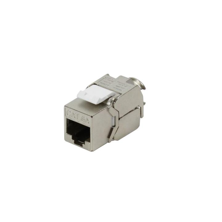 Patch Panel 8xTP, CAT6A, incl.Keystone, Slim-line(20mm), Aufputz Metall, Lichtgrau, Synergy 21,