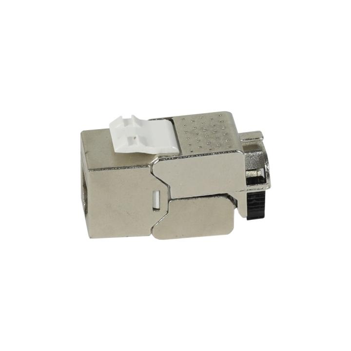 6xTP Patch Panel, CAT6A, includes slim-line Keystone jacks with cable clamps, surface-mount ABS, white, Synergy 21,