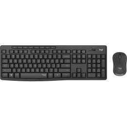 Logitech MK295 set tastiera e mouse wireless silenzioso grafite