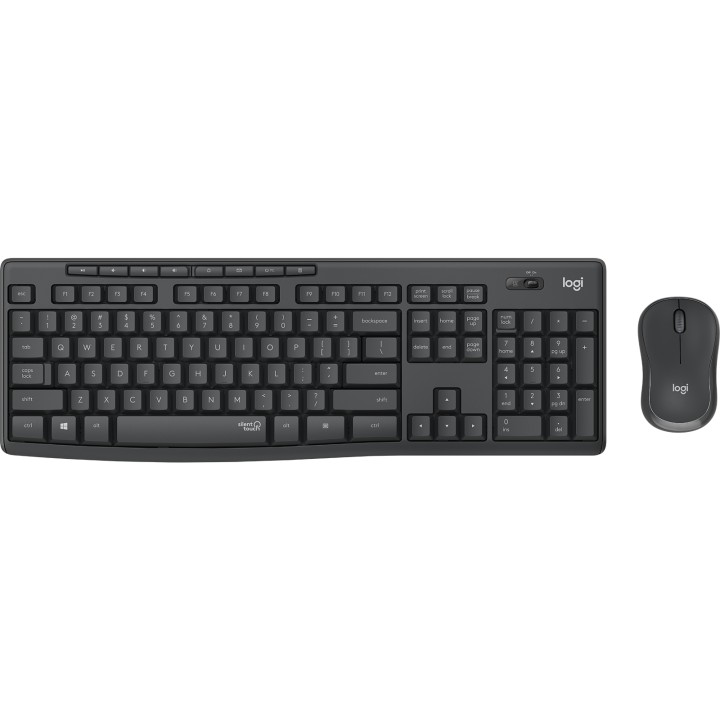 Logitech MK295 silent wireless keyboard-mouse combo graphite