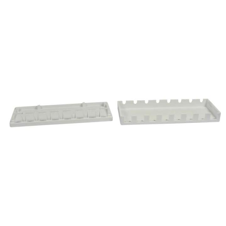 8xTP Patch Panel, CAT6A, includes Keystone Short with cable clamp, surface-mount ABS, white, Synergy 21,