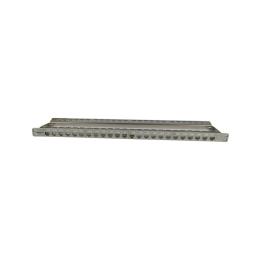 Patch Panel 24xTP,CAT6A, incl.Keystone Slim-line mit Kabelklemme, 19", 0.5HE, Lichtgrau, Synergy 21,
