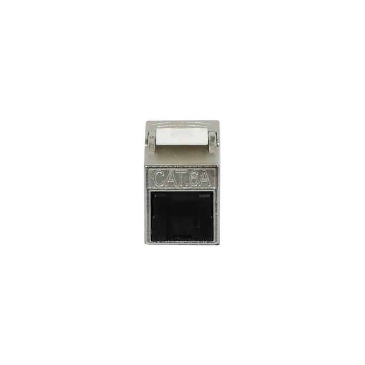 24xTP Patch Panel, CAT6A, includes Slim-line/Short Keystone jacks with dust covers, 19", 1U (t152mm), Light Gray, Synergy 21,
