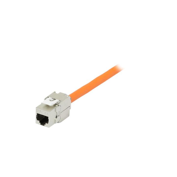 4xTP Patch Panel, CAT6A, incl. Keystone, Slim-line, Surface-Mount Metal Flip-Top Box, Black, Synergy 21,