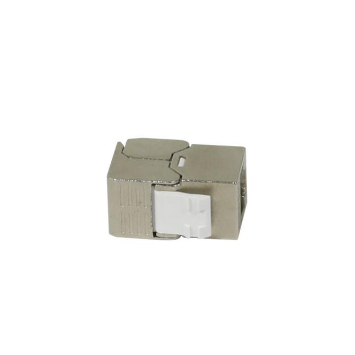 4xTP Patch Panel, CAT6A, incl. Keystone, Short with Cable Clamp, Surface-Mounted Metal Hinged Box, Black, Synergy 21,