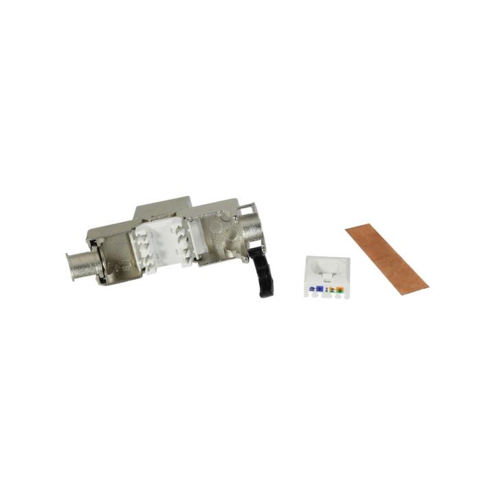 Patch Panel 12xTP, CAT6A, incl.Keystone, Slim-line mit Kabelklemme, Aufputz Metallklappbox, Schwarz, Synergy 21,