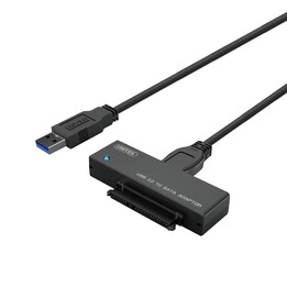 Commutatore di genere del cavo Unitek Y-1039 USB 3.0 SATA Nero