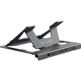 Supporto dock 8 in 1 con USB-C per laptop