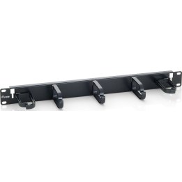 EQUIP 327311 19" rack mount cable management panel 1U 5 plastic rings black