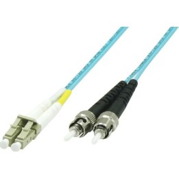 MICROCONNECT FIB412003 fiber optic cable LC/UPC-ST/UPC OM3 duplex LSZH aqua