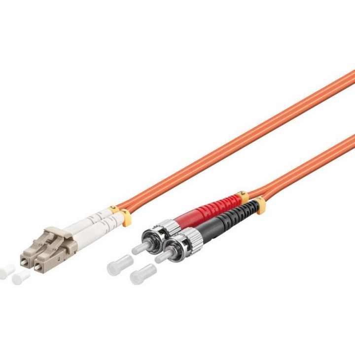 MICROCONNECT FIB412002-2 fiber optic cable LC/UPC-ST/UPC OM2 duplex LSZH 2 m orange