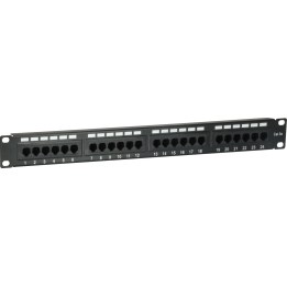 Equip Patchpanel 24x RJ45 Cat5e 19" UTP 1HE schwarz