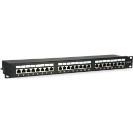 EQUIP 327425 patch panel 24x RJ45 Cat5e 19" 1HE black