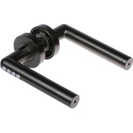 Poignée de porte numérique IP20 noire, avec code PIN et Bluetooth