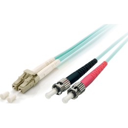 Equip LWL Patchkabel LC--ST 5.00m Multimode Duplex OM3 turq Polybeutel