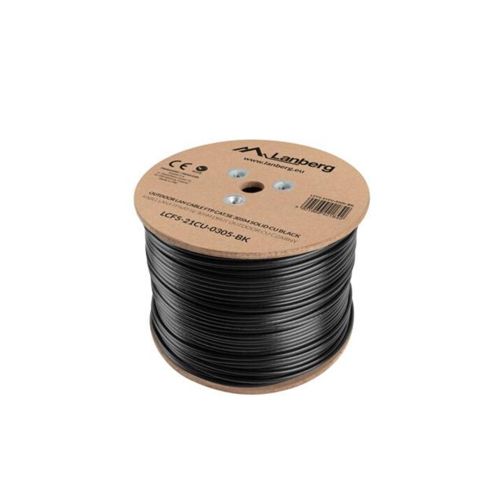 Lanberg LCF5-21CU-0305-BK Netzwerkkabel 305 m Cat5e F/UTP (FTP) Schwarz