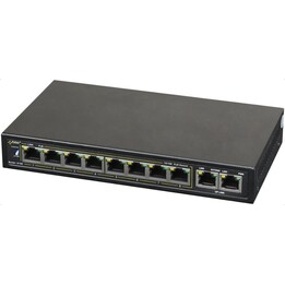 Switch PULSAR S108 Fast Ethernet (10/100) Preto Power over Ethernet (PoE)