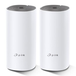 TP-LINK Deco E4 (2-pack) Doble banda (2,4 GHz / 5 GHz) Wi-Fi 5 (802.11ac) Blanco, Gris Interno