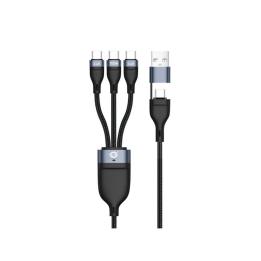 Câble 3x USB Type-C vers USB Type-C - USB Type-A Conceptronic 1,5 m - mâle - mâle