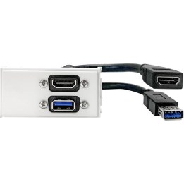 VivoLink WI221295 wall plate HDMI + USB 3.0 white