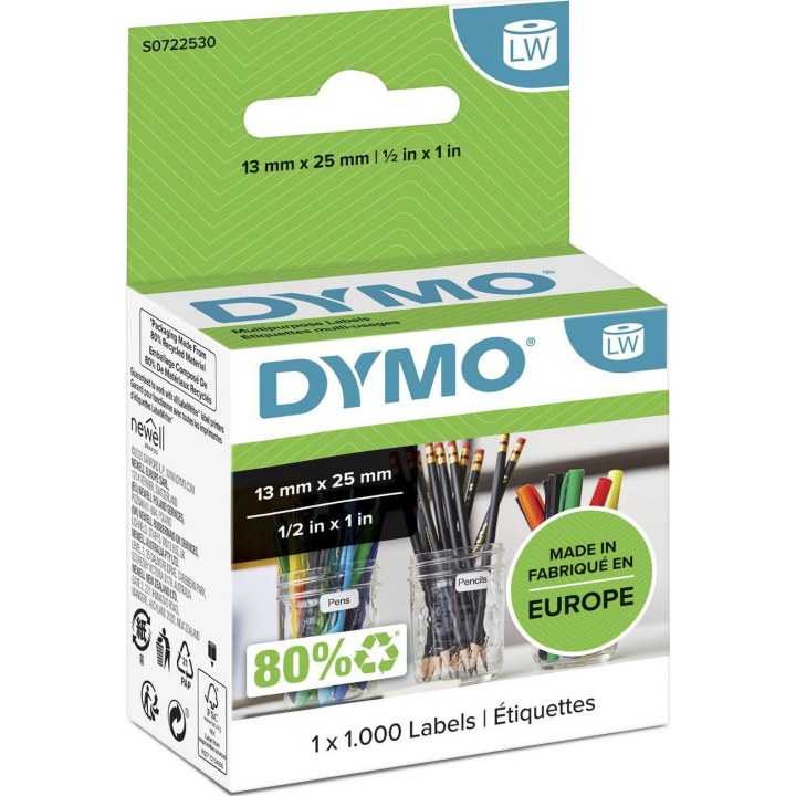 DYMO S0722530 LabelWriter multipurpose labels 13 x 25 mm white