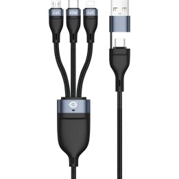 CONCEPTRONIC ETTA05B15 cabo USB USB 2.0 1,5 m USB C USB C/Micro-USB B/Lightning 0,48 Gbit/s 60 W Preto