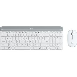 Logitech MK470 Slim Wireless Desktop Set teclado e rato sem fios branco