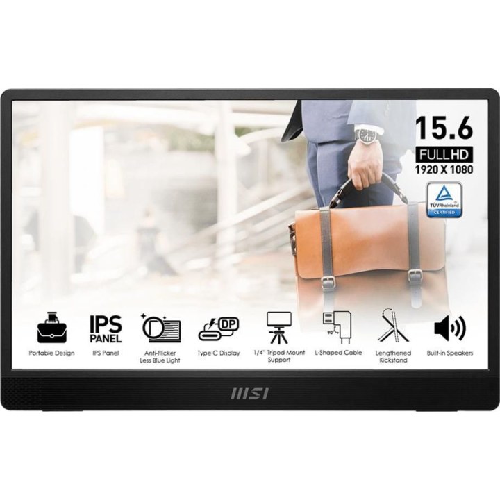 MSI PRO MP161DE E2 Monitor PC 39,6 cm (15.6") 1920 x 1080 Pixel Full HD LED Nero