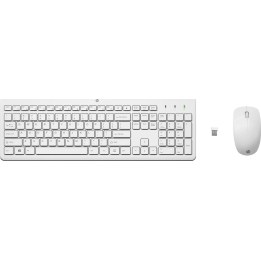 HP 230 Wireless Mouse and Combo keyboard Mouse included RF Wireless AZERTY Belgian White