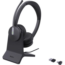 YEALINK BH70 Dual with Stand Teams USB-C/A auscultadores pretos