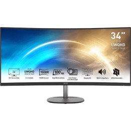 MSI PRO MP341CQDE Monitor PC 86,4 cm (34") 3440 x 1440 Pixel UltraWide Quad HD Nero