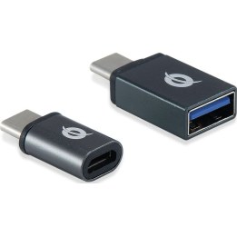 CONCEPTRONIC DONN04G USB-C auf USB-A/Micro-USB-Adapter schwarz