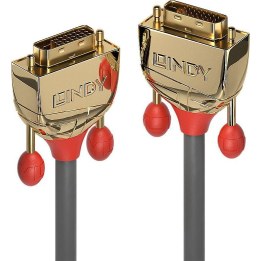Lindy 36205 cable DVI 7,6 m DVI-D Negro, Oro