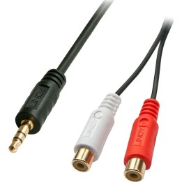Lindy 35678 cavo audio 0,25 m 2 x RCA 3.5mm Nero, Rosso, Bianco