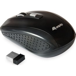 EQUIP 245104 mouse da viaggio ambidestro RF wireless ottico 1600 DPI nero