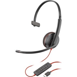 HP Poly Blackwire 3210 Monaural USB-C Headset +USB-C/A Adapter