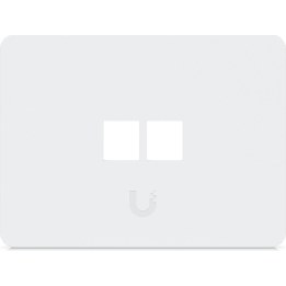 Ubiquiti UACC-WP-KEYSTONE-H-2P placa de parede Keystone horizontal 2 portas branca