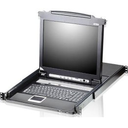 Conmutador KVM con pantalla LCD de 17 pulgadas y 8 puertos